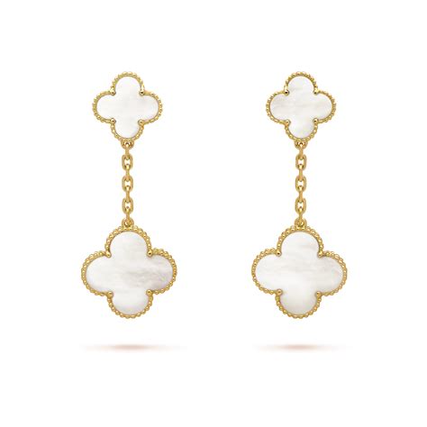 The artistry behind Alhambra earrings with double motifs